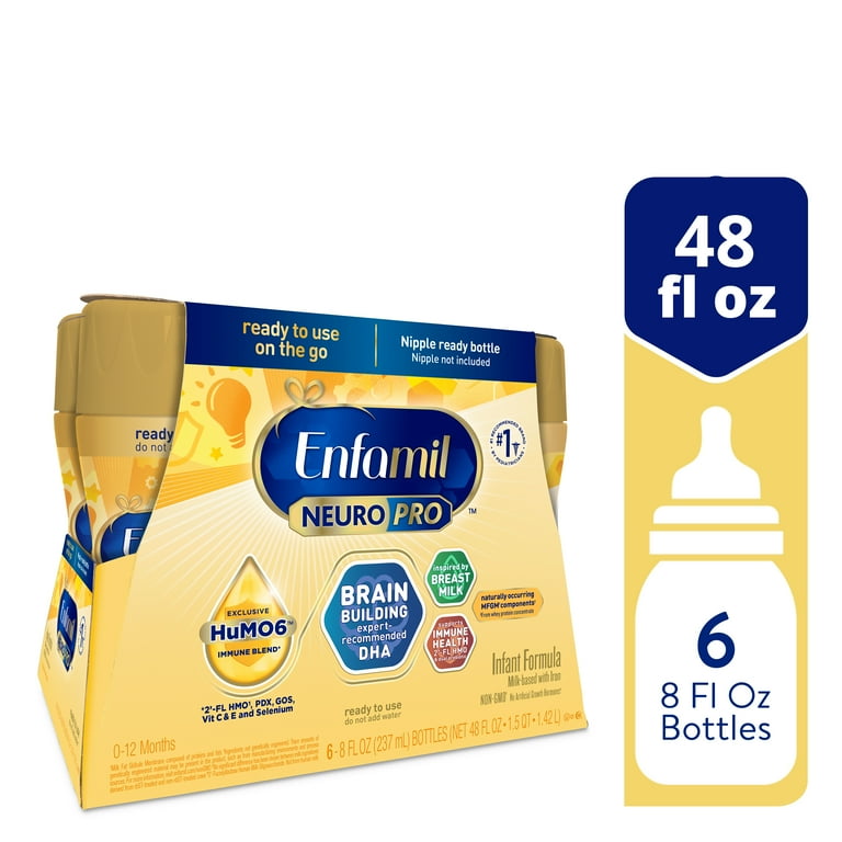 4 pack) Enfamil NeuroPro Ready to Feed Baby Formula, Brain