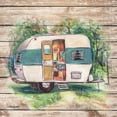thumbnail image 3 of Williams, Todd 12x12 Black Modern Framed Museum Art Print Titled - Retro Camping Trailer, 3 of 5