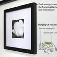 thumbnail image 3 of 8x8 Picture Frames Black Set of 9, Square 8x8 Frame Displays 4x4 with Mat or 8x8 without Mat, Gallery Wall Frames 8x8 for Wall Mounted (9 Pack, Black), 3 of 6