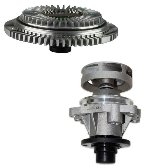 TOPAZ 11527505302 Radiator Cooling Fan Clutch with 11517527799 Water Pump for BMW E46 E36 E39 E38 E34 Z3