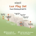 thumbnail image 3 of KIDKII Lux Play Set 9-Piece Firm Foam Climbing and Ball Pit for Toddlers, Beige, 3 of 7