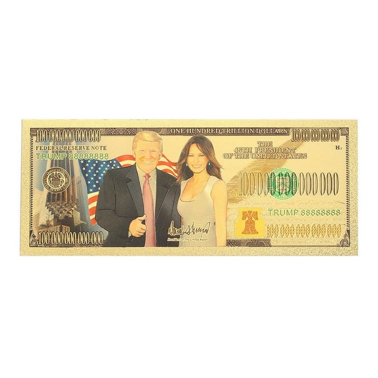 ボブマイザーの写真集トランプ 24K Gold Plated Donald Trump & Melania Billion Dollar Bill