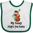 thumbnail image 3 of Inktastic String Bass My Daddy Plays the Bass Boys or Girls Baby Bib, 3 of 4