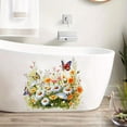 thumbnail image 6 of Lavish Cover 2-Pack Wildflower & Butterfly Toilet Decal Stickers, Waterproof Removable Watercolor Floral Bathroom Decals for Toilet Tank, Seat & Bathtub, 6 of 11