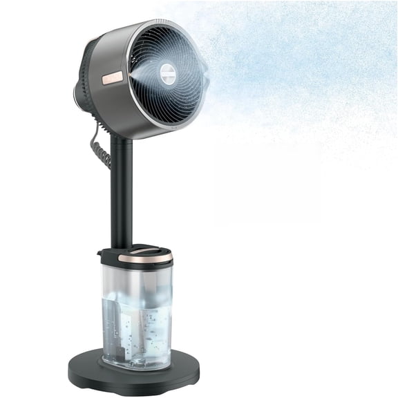 COWIN Portable Oscillating Cooling Fan with Remote Control and Water Tank Pedestal Mist Fan