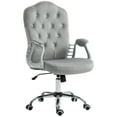 thumbnail image 2 of Vinsetto Home Office Chair with Adjustable Height and Tilt, Light Gray, 2 of 9
