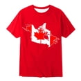 thumbnail image 5 of T-shirt Canada pour Garçons Drapeau Canadien Col Rond Manches Courtes T-Shirt Filles Fête du Canada Imprimé Feuille d'Érable Mode Urbaine Garçons Fête du Canada T-Shirt à Imprimé Graphique, 5 of 5