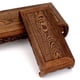 thumbnail image 2 of Estante de base retro de madera natural para pecera, florero, soporte para bonsái, decoración articulada, pedestal cuadrado, artesanías, base para tetera, madera de secuoya, 2 of 5