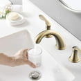 thumbnail image 2 of Zzistar Bathroom Sink Faucet, Double Handle 3 Hole Bathroom Basin Faucet with Pop up Drain and Hose, 2 of 7