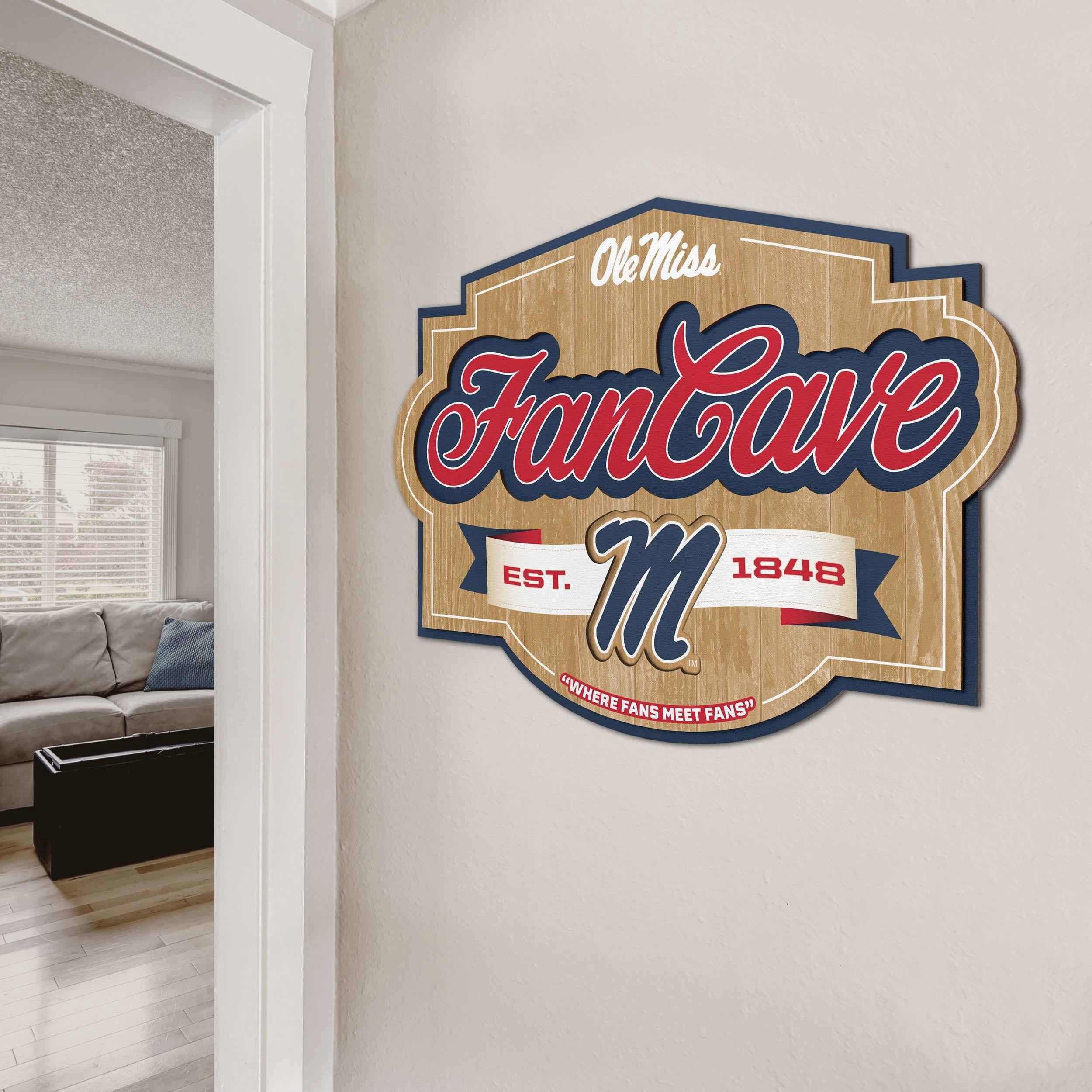 YouTheFan NCAA Mississippi Rebels Fan Cave Sign