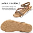 thumbnail image 3 of Northblanc Womens Flats Sandals Bohemian Beaded Comfort Dressy Summer Walking Shoes for Beach Travel Casual Wear, 3 of 9
