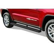APS Running Boards 5in Matte Black Compatible with Jeep Grand Cherokee 2011-2021 (Include 22 WK)(Exclude Limited X & High Altitude & Summit & SRT & SRT8 & Trackhawk & Trailhawk) Stainless Steel Steps