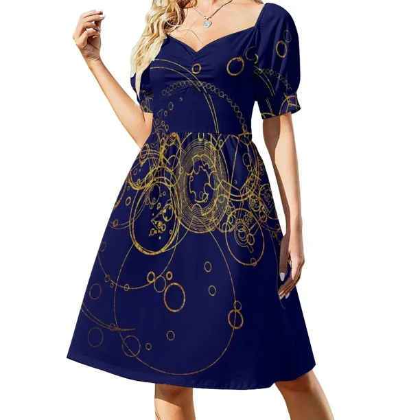 Time Lord Writing - Vestido transparente sin mangas para mujer, vestidos formales para ocasiones especiales, vestido largo de verano para mujer, vestidos para mujer, vestido
