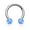 Blue, variant on Circular Barbell Ring Internally Threaded Horseshoe Synthetic Opal Balls 14G 16G