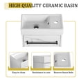 thumbnail image 4 of AVAXA 16'' Floating Wall-Mounted Bathroom Vanity with Ceramic Sink & Soft-Close Cabinet Door, For Small Bathroom White, 4 of 16