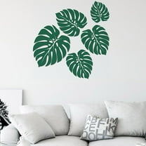 IDEANATEGRATE 1Set Leave Wall Decals Monstera Wall Decal PVC Removable Study Room