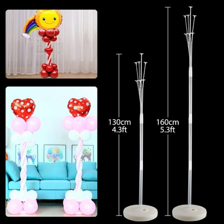 Outdoor Event Decoration TSV Balloon Column Stand Kits - with Water Fillable Balloon Base and 4.3/5.3Ft Pole, Balloon Column Balloon Tower Decoration for Birthday Party Wedding Graduation Outdoor Indoor Event Decor ()