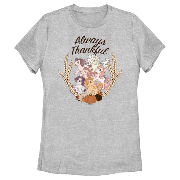 Women's My Little Pony Always Thankful  Graphic Tee Athletic Heather Small