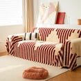 thumbnail image 2 of HUGNEO 71"x51" Chenille Sofa Cover, Non Slip Soft Tassel Couch Cover, Machine Washable Furniture Protector for Kids Pets, Red, 2 of 11