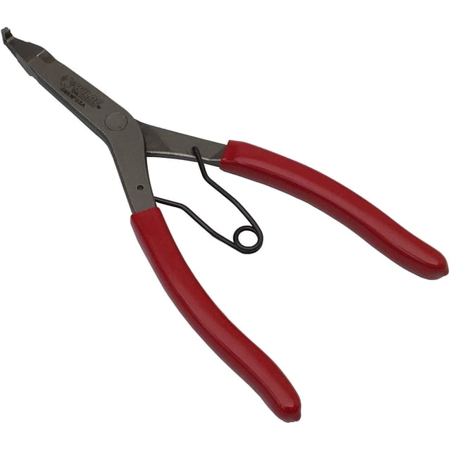 Wilde Tool G409.NP Alicates para anillos de bloqueo con punta angular de 9 pulgadas con acabado satinado