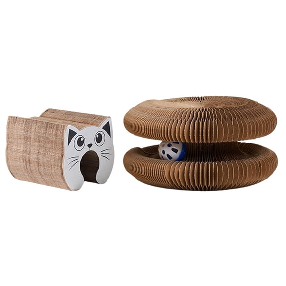 Pet Cat Scratcher Board Made from Corrugated Paper for Indoor Use Durable Cat Toy for Boredom TPR Construction Cardboard Scratch Pad