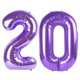 thumbnail image 1 of Globos con números Enyeopd de 40 cm, color morado, para decoración de cumpleaños, 1 of 6