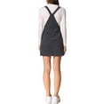 thumbnail image 3 of Vestido de tirantes ajustables para mujer INSPIRE CHIC, falda tipo peto A-Line con cremallera lateral invisible, casual, color gris oscuro M, 3 of 6