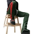 thumbnail image 5 of Ma Croix Mens Stripe Track Pants Skinny Fit Elastic Athletic Training Joggers, 5 of 6