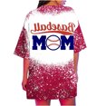 thumbnail image 5 of DeHolifer T Shirt for Women Short Sleeve Crewneck Baseball Mom Loose Casual Printed T Shirt Summer Fashion Sport Tee Tops Red S, 5 of 5