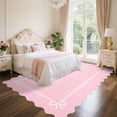 thumbnail image 5 of Garvee 6'x9' Scalloped Area Rug Modern Solid Rug, Washable Rug Soft Low Pile Carpet with Non Slip Backing for Living Room Bedroom Home Decor, Pink, 5 of 9