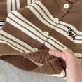 thumbnail image 3 of NAFUU Baby Boys Sweater Sets Long Sleeve Knit Striped Cardigan Coat Top Pants 2 Piece Set Soft Comfortable Fall Outfits Set Stylish Boys Sets 6-9 Months, 3 of 5