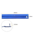 thumbnail image 2 of Unique Bargains Aluminum Alloy Straight Ruler with Anti Slip, 20cm, Blue, 2 Count, 2 of 5