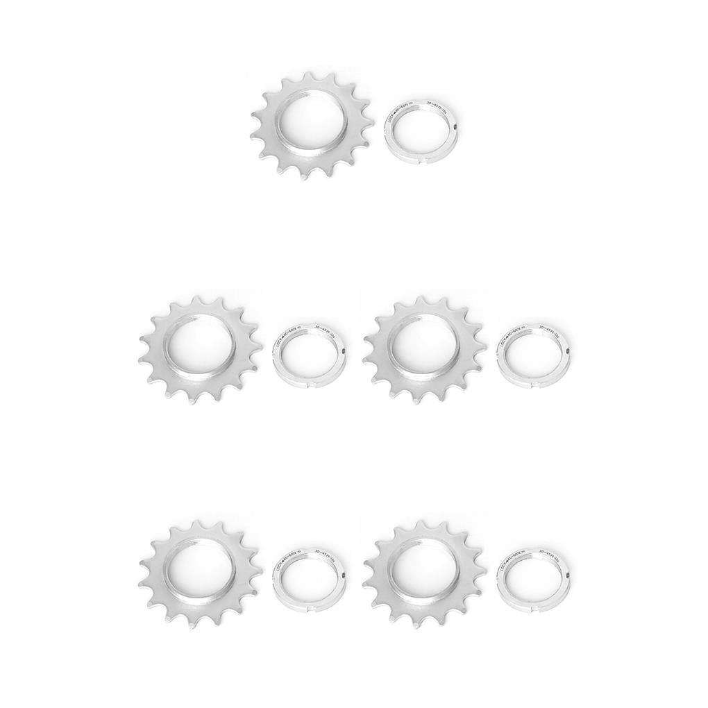 MODERN HOMEZIE Single Speed Fixed Gear Bike Wheel Cogs for Hub Threaded Sprocket Lockring Kit