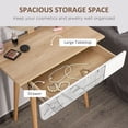 thumbnail image 4 of Oak & White Vanity Desk with Adjustable Mirror | Bedroom Dressing Table with Drawer | 27.6" x 15.4" Compact Design, 4 of 7