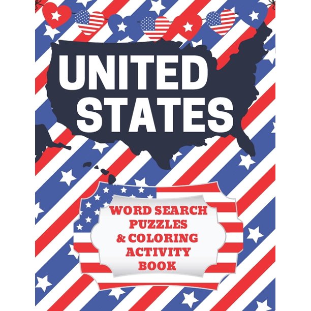 United States Geography Activity Books United States Word Search Puzzles And Coloring Activity Book Fifty States