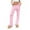 Red, variant on Women Versatile Trousers Solid Color Elastic Waistband Ruffled Pants Straight Leg Bell-Bottoms With 3D Flower Suitable For Various Occasions