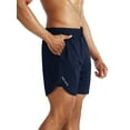 thumbnail image 7 of NELEUS Mens 2 in 1 Dry Fit Workout Shorts with Liner and Pockets 2 Packs,Black+Navy Blue,US Size 3XL, 7 of 7