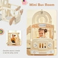 thumbnail image 4 of 4 in 1 Kids Slide with Freestanding Bus Play Structure, Climbing Toys for Toddlers and Kids Ages 1-5 with Foldable Basketball Hoop and Bus Playhouse - Indoor & Outdoor - Girls & Boys Gift (Beige), 4 of 8