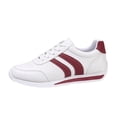 thumbnail image 2 of NexTorq Women's Retro Sneakers Leather Casual Walking Shoes Soft Sole Comfortable Non-Slip Athletic Footwear for Daily Wear Travel for Everyday Wear Red US-7 (EU-39), 2 of 7