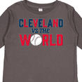 thumbnail image 4 of Inktastic Cleveland Vs. the World Blue and Red with Baseball Boys or Girls Long Sleeve Toddler T-Shirt, 4 of 5