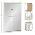thumbnail image 2 of Kate and Laurel Makenna Traditional Rectangle Wall Mirror, 20 x 30, Soft White, Beaded Vintage Bathroom Mirror with Ornate Detailing and Beveled Edge Design, 2 of 7