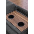 thumbnail image 4 of Modern Linen Blend 98" Wide Left Hand Facing Sofa & Chaise with Ottoman, 4 of 11