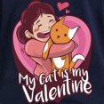 thumbnail image 3 of CafePress - My Cat Is My Valentine Long Sleeve T Shirt - Women's Long Sleeve Graphic Tee Casual Fit, 3 of 4