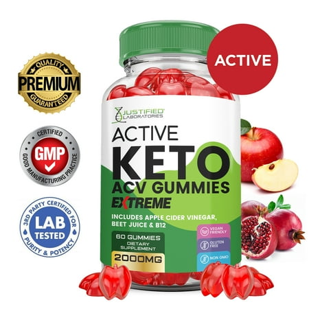Active Keto Extreme ACV Gummies 2000mg Dietary Supplement 60 Gummys