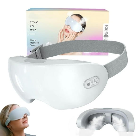 Steam Therapy Eye Mask, Hot/Cold Compress with Adjustable Temperature, USB Rechargeable, Soft Silicone for Dry Eyes, Migraine Relief & Spa Relaxation, Portable Sleep Mask for Travel