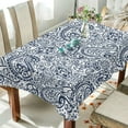 thumbnail image 4 of GZHJMY Paisley Flower Tablecloth, Rectangle Waterproof Washable Polyester Table Cover for Picnic Dinner Holiday Party Decor, 60 x 60 Inch, 4 of 7