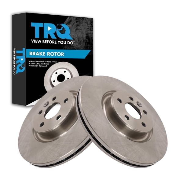 TRQ Front Brake Rotor Set Vented Fits 2012-2018 Volvo S60 2015-2018 V60 2007-2016 S80 2008-2010 V70 2008-2016 XC70