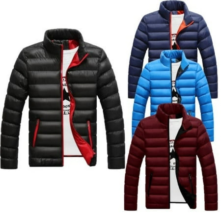 Men´s Winter Warm Slim Fit Padded Down Light Puffer Bubble Coat Jacket ...