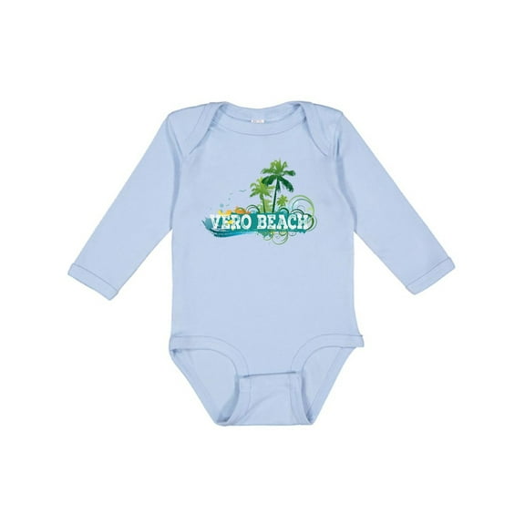 Inktastic Vero Beach Florida Vacation Boys or Girls Long Sleeve Baby Bodysuit