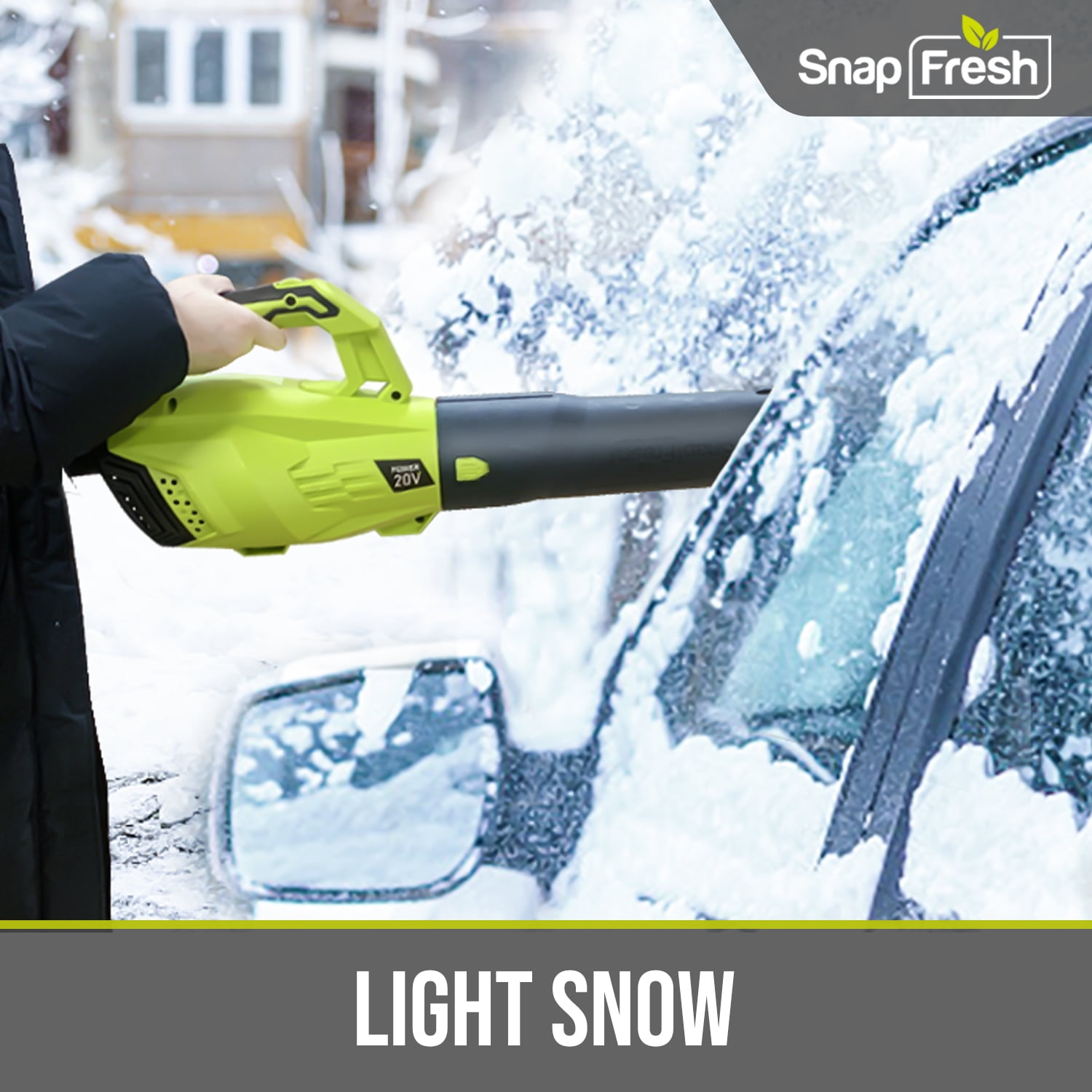 Snap Fresh Upgraded 350 CFM at 20V Battery Powered Cordless Leaf Blower